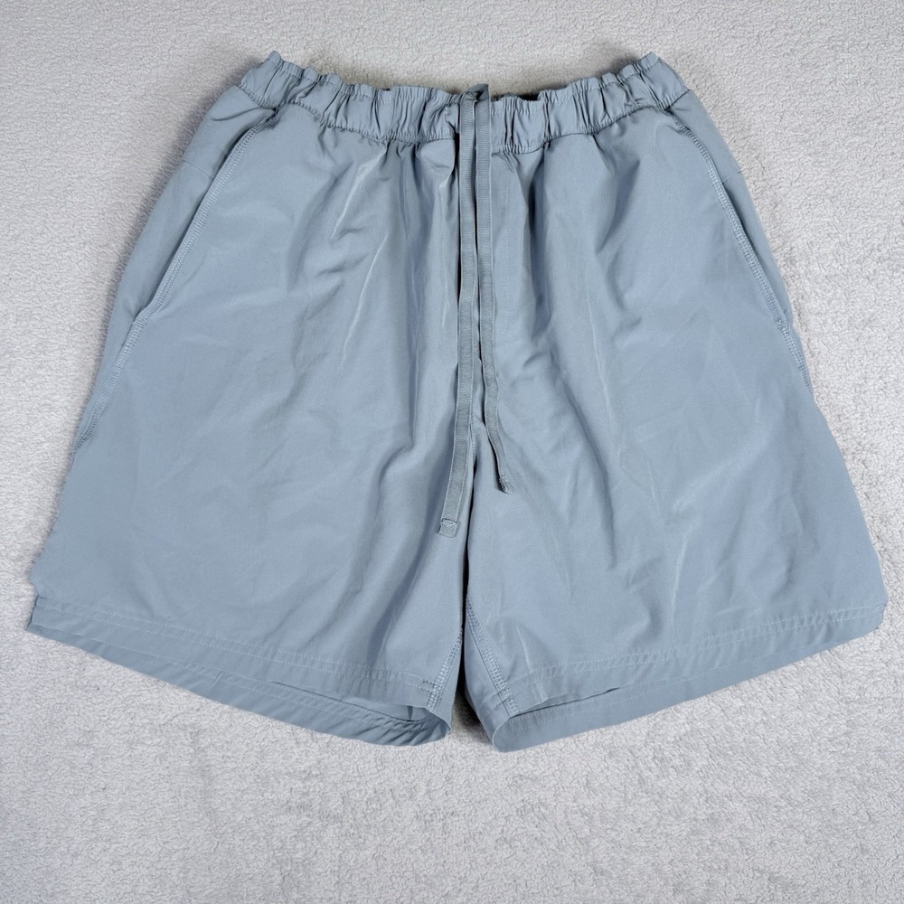 Skora Shorts Mens L Blue Athletic Mesh Drawstring Pockets Quick-Dry 5in Inseam